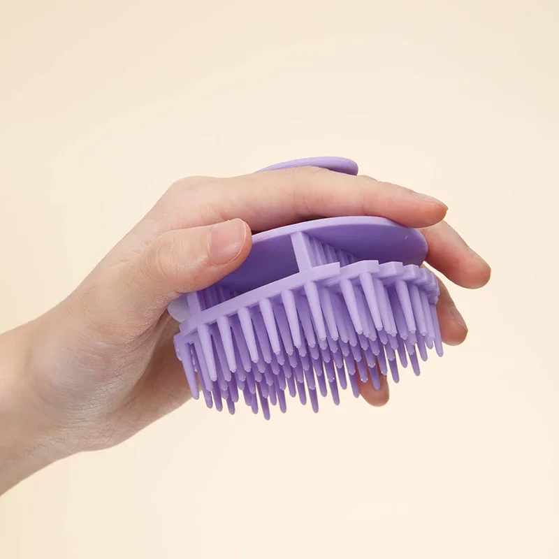 New silicone shampoo scalp hair massage brush, head scrub scalp exfoliating tool,Special for real hair wigs