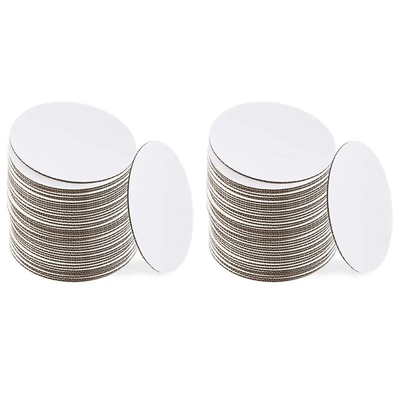 A84E-White Cake Boards Round 50 Pack - 10 Inch Cardboard Cake Rounds Circles Disposable Cake Platter Board Base Tray