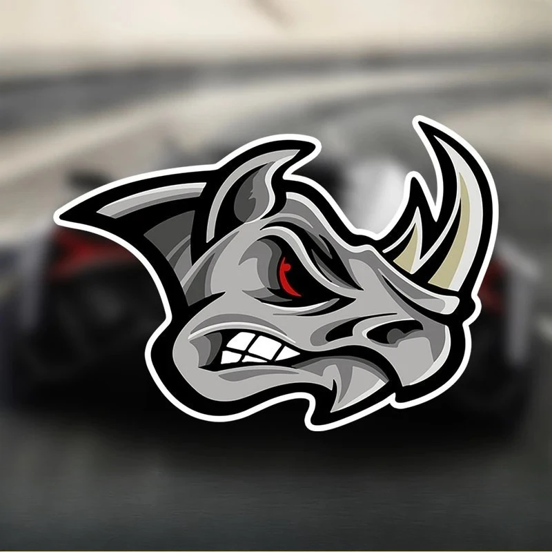 

Angry Rhino Head Sticker - Bold Animal-Themed Decal for Car Motorcycle Helmet Body Custom Styling Accessory