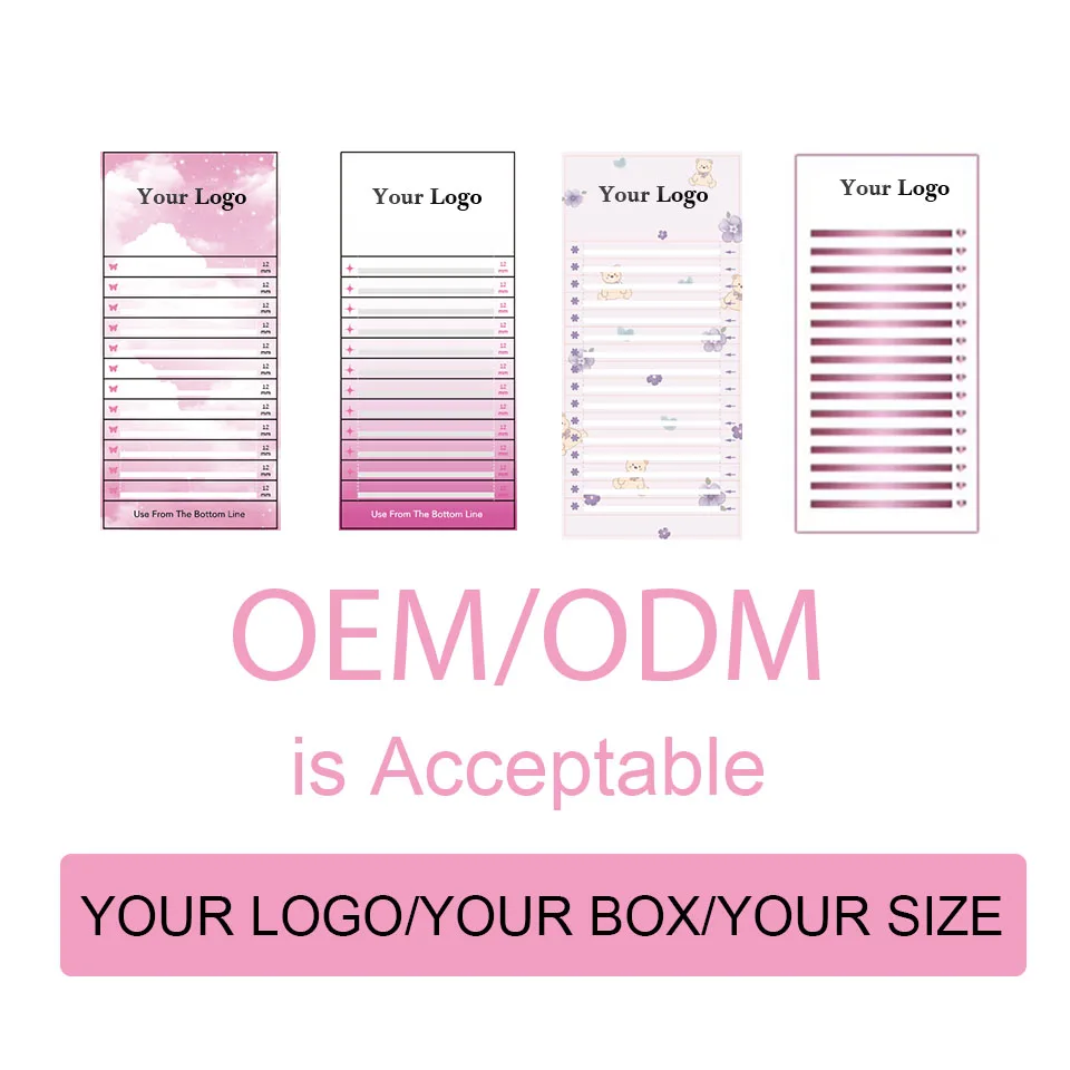 

Customize Eyelash Private Logo Eyelash Extensions Personal Eyelashes Free Design Logo Eyelash ODM OEM Your Own Eyelash Wholesale