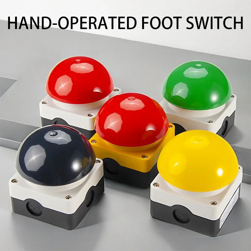 

1/5/20 Pcs Foot Clapper Switch Spring Self-resetting/self-locking Pull-up Reset Circular Mushroom Head Emergency Stop Button