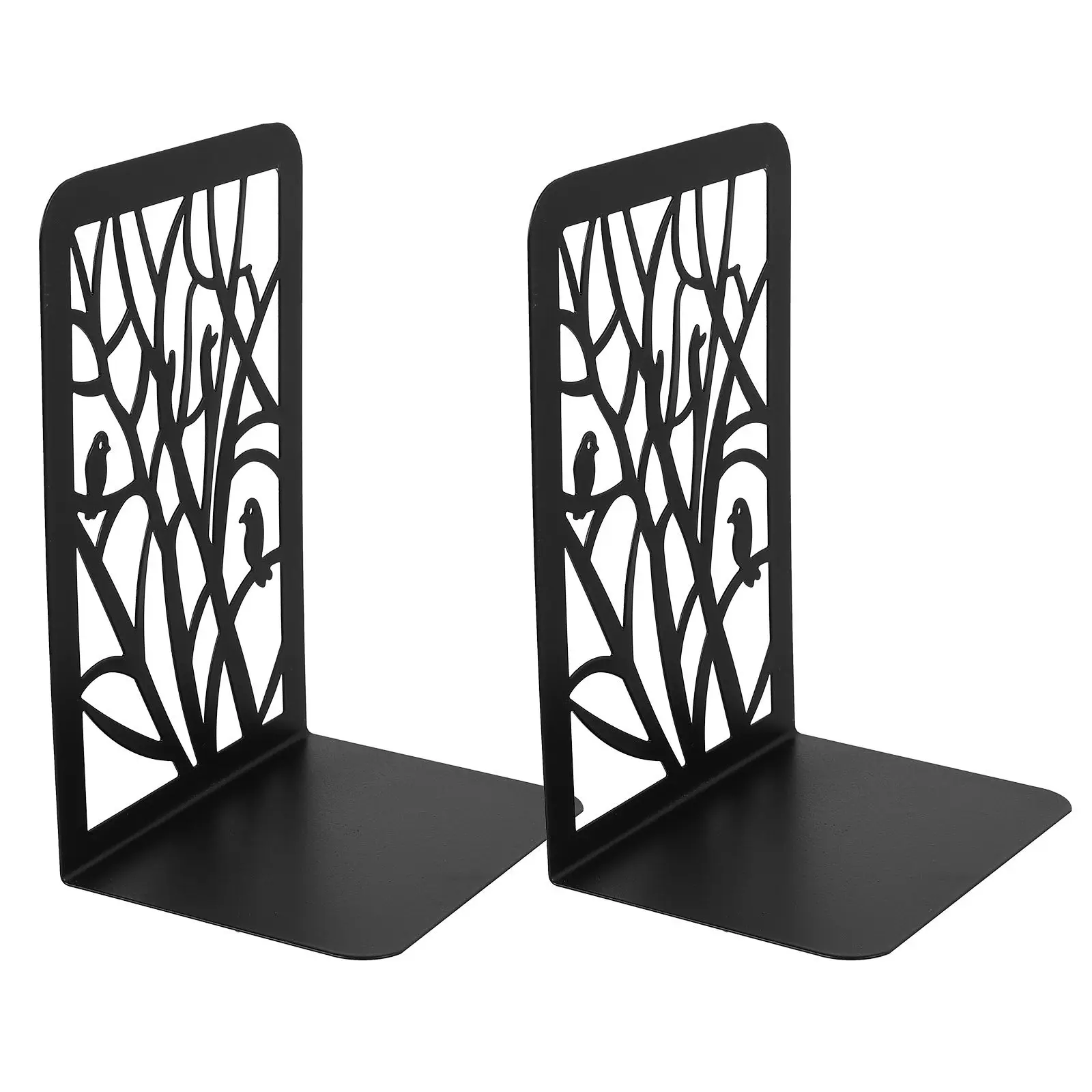 2Pcs Metal Bookend Anti Slip Non Scratch Desktop Shelf Organizer Modern Bookend Support Book End Desktop Bookshelf