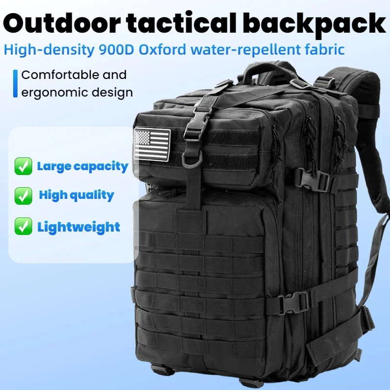 

Outdoor tactical backpack, easy to carry, with waterproof function, sporty style, large capacity, suitable for camping use.