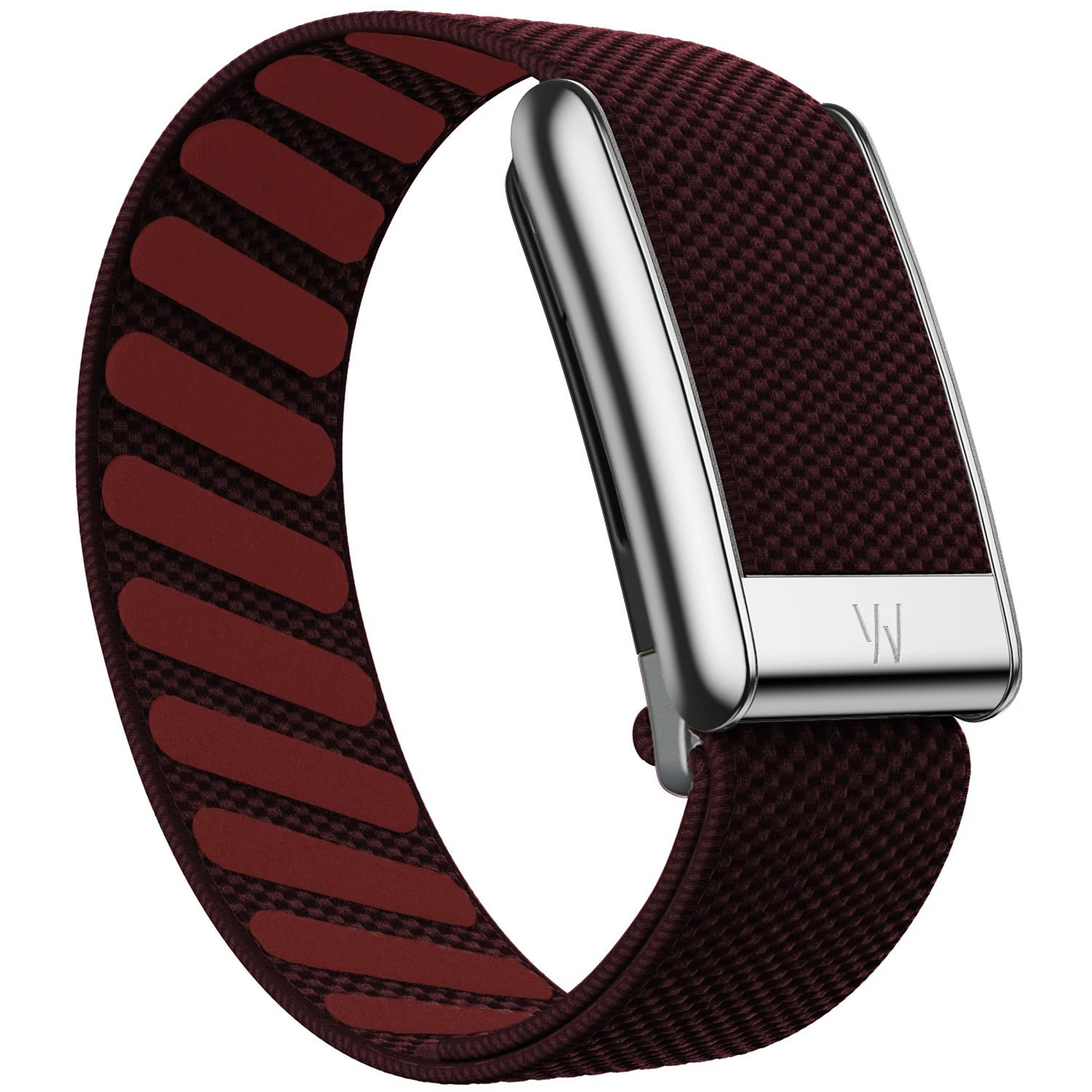 Whoop 5.0/PEAK/LIFE nylon sportband met zilveren metalen frame en lettergravure - afbeelding 1