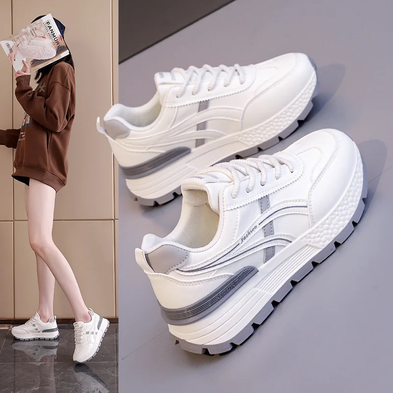 

Ladies Vulcanized Shoes Fashion New Ins Korean Version New Student Running Casual Sports Dad Forrest Gump Shoes