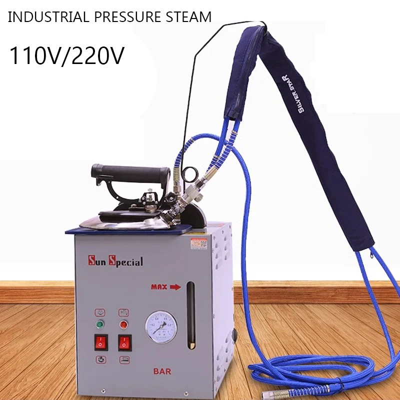 Industrial Pressure Steam Electric Iron Dual-Purpose Hanging Ironing Machine Electric Heating Steam Boiler Iron 110V/220V