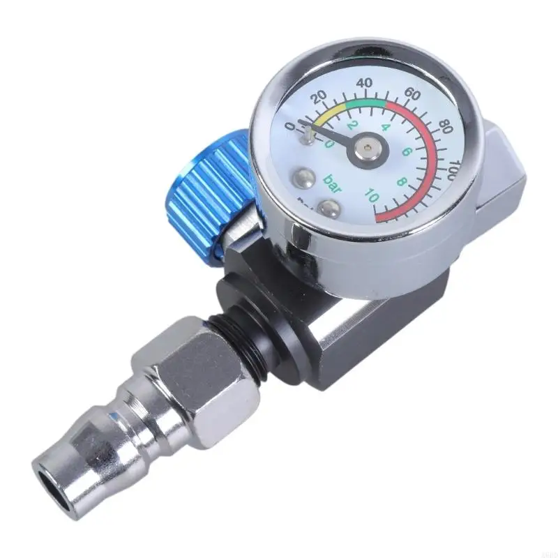 A6HD 1/4 "منظم تدفق الهواء منظم ضاغط المسلح للهواء الرش من أجل Gauge Pneumatic Tools من 0 إلى 140 رطل لكل بوصة مربعة للهواء
