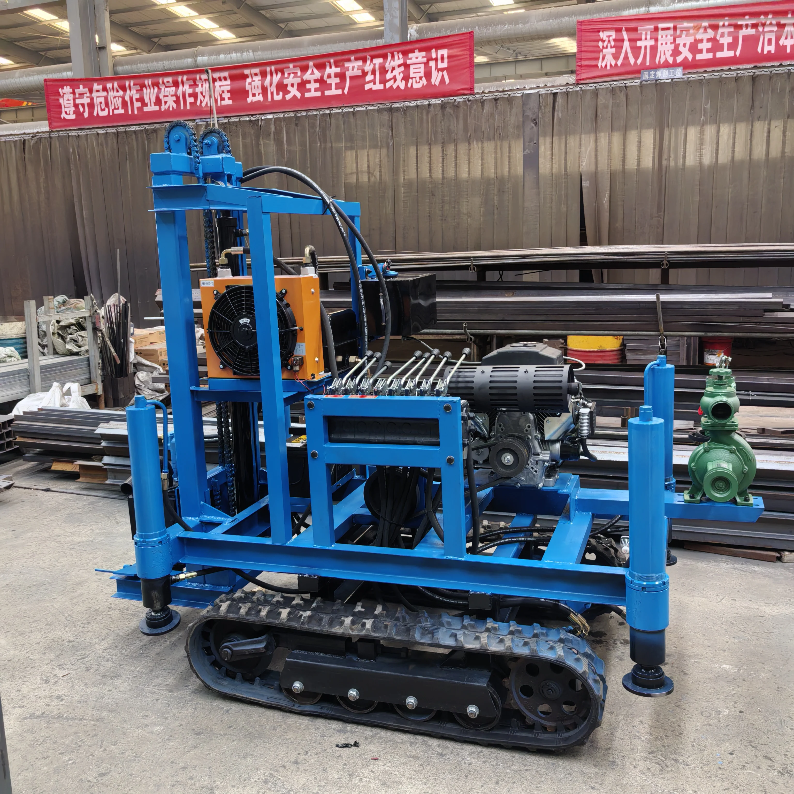 เครื่องเจาะบ่อน้ำแบบกำหนดเองสำหรับเจาะดิน หิน และน้ำ