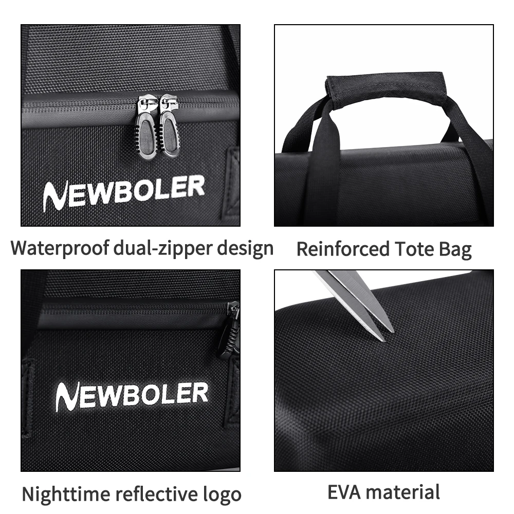 NEWBOLER 10L Wasserdichte Batterie Lagerung Tasche Tragbare Große Kapazität Reise Koffer Elektrische Fahrrad Batterie Fall E-bike Handtasche – Detail 6
