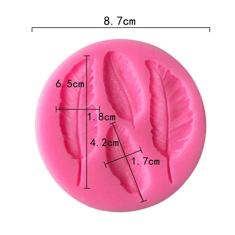 Feather Silicone Mold, Mobile Phone Glue Decoration DIY Ocean World Soft Pottery Mould 74