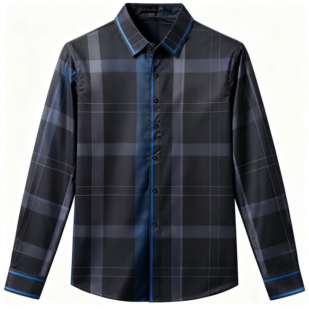 メンズ新スタイル天子格羽6色3Dプリントシャツシンプルビジネスカジュアルパーティー長袖ラペルソフト快適なアウター