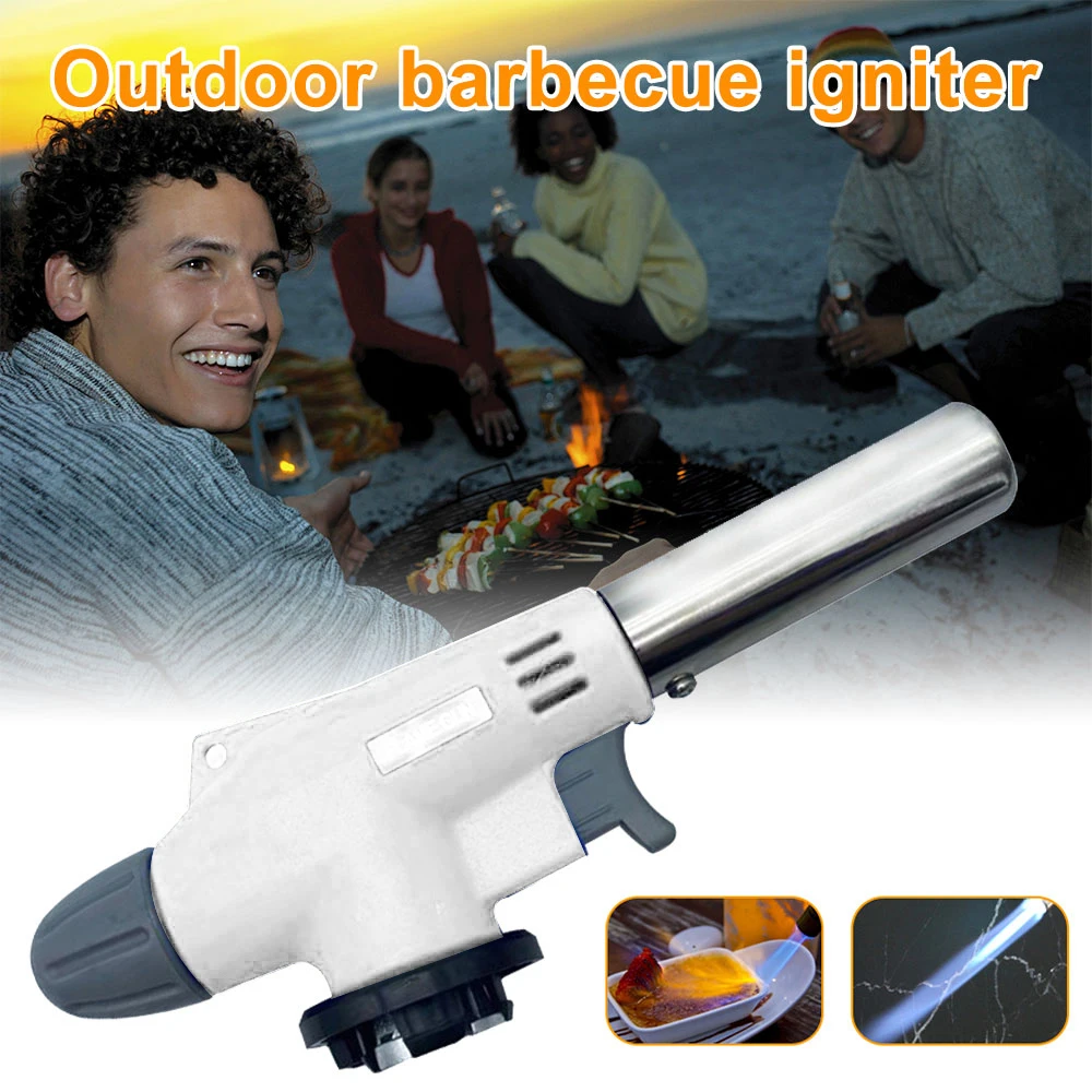 1 PC Multifunctional Flame Gun Welding Gas Torch Barbecue Torch Burner for Cooking Heating Tool Camping BBQ Desserts Soldering