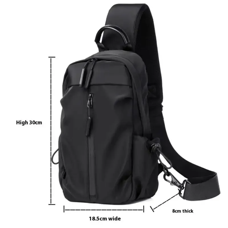 Borsa a tracolla da uomo multiscomparto impermeabile resistente all'usura borsa sportiva multifunzionale da viaggio per sport all'aria aperta