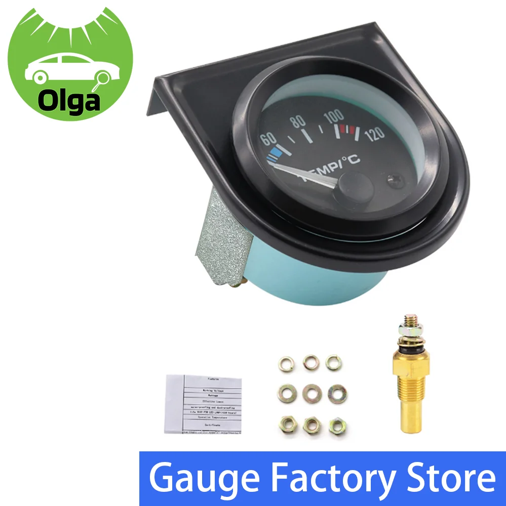 

Digital Car Water Temp Temperature Gauge Sensor 52mm 1/8NPT Adapter 40~120 Celsius Racing Water Tank Level Indicator Water