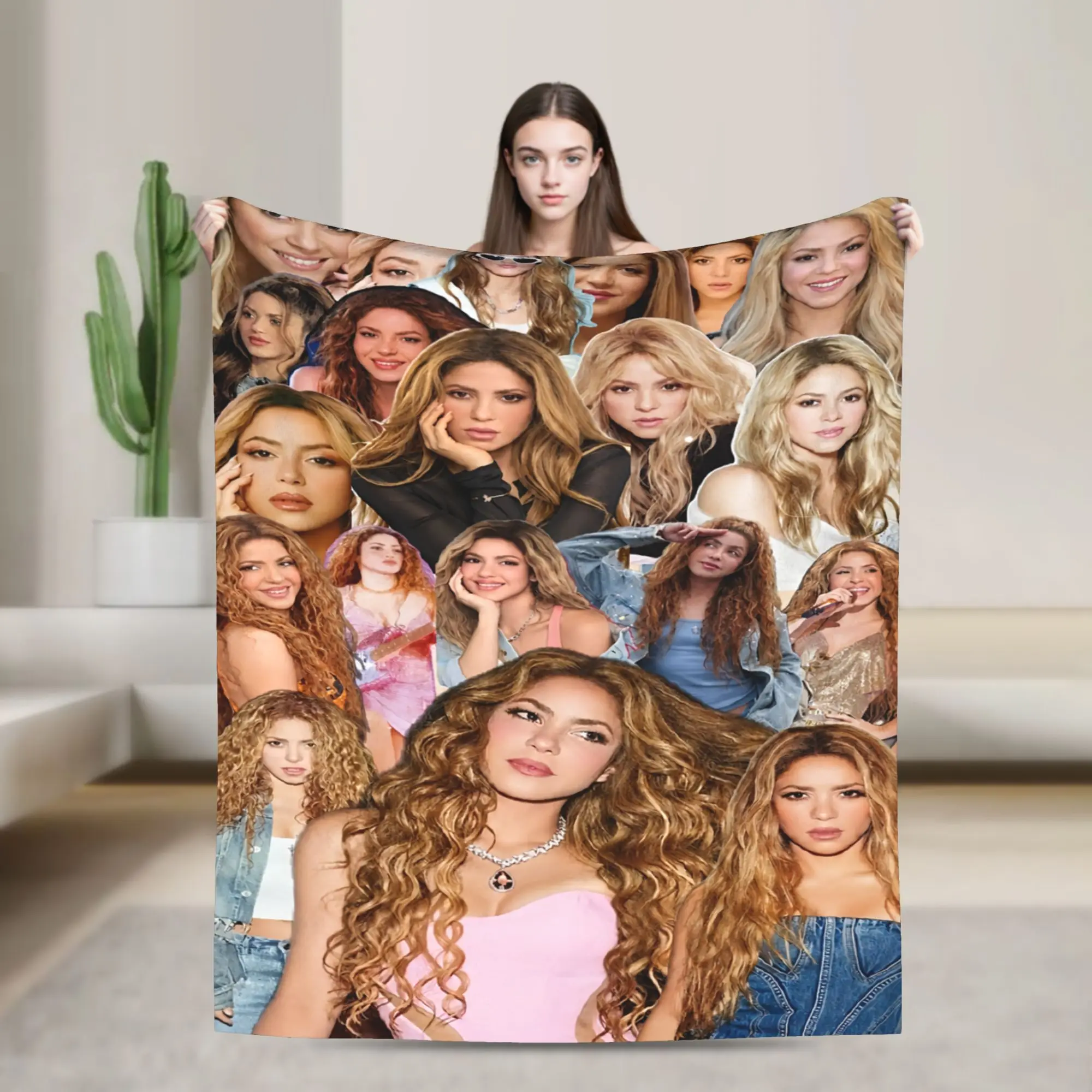 Shakira Colombian Singer Blanket Cover Flannel  Soft Throw Blanket for Home Couch Bedspread
