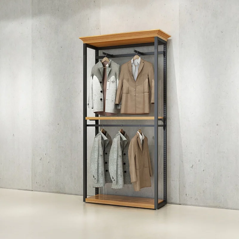 [Customized]Modern design metal clothes stand,metal clothes show rack clothing display with metal frame