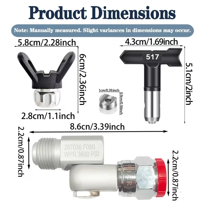 Airless Spray Cleanshot Valve 287036 With Tip Shut-off Value Adapter Joint For High Pressure Spray Gun Swive