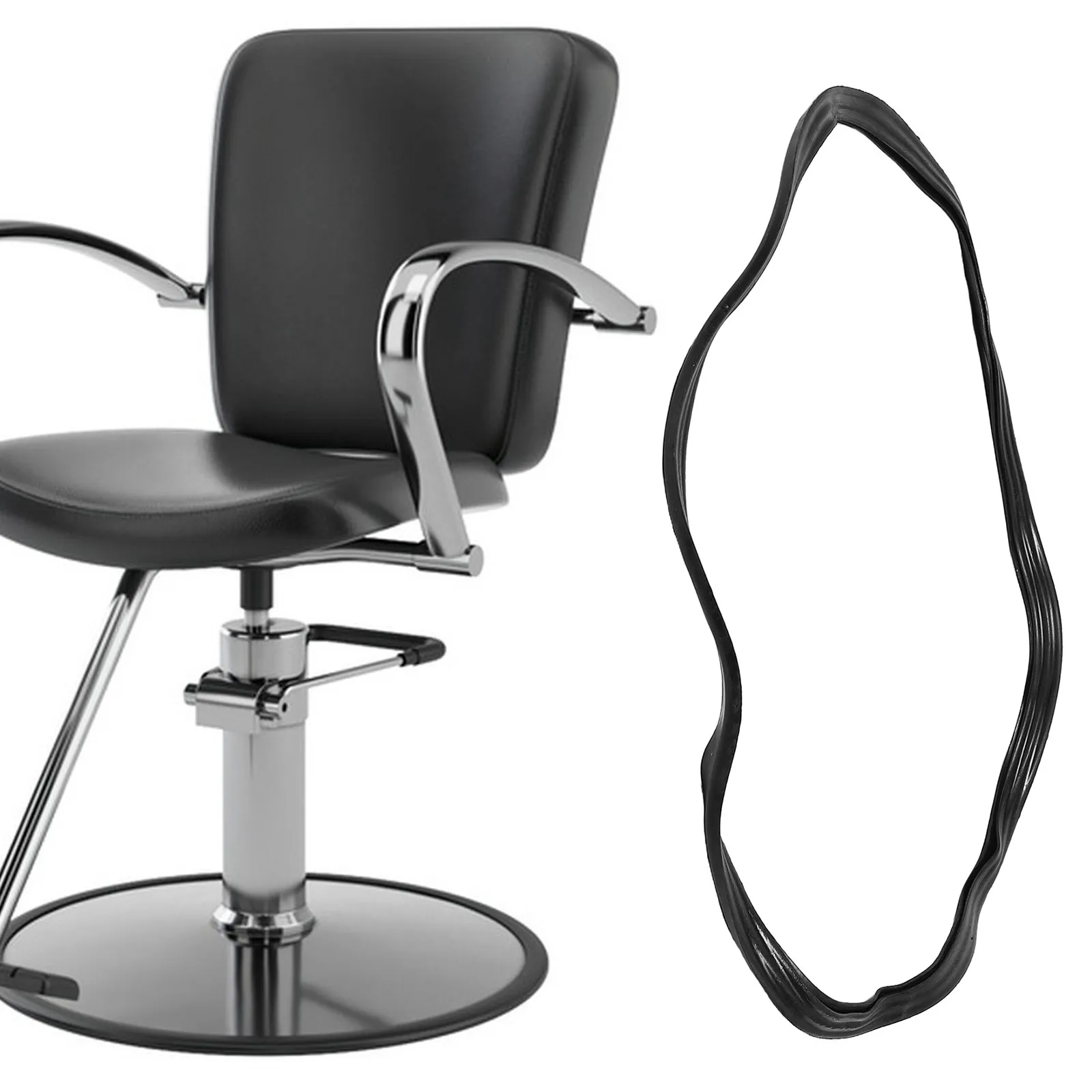 Floor Protection Ring For Salon Chair: Hydraulic Rubber Base Ring For Tile Wood Floor Styling Equipment Barber Chair