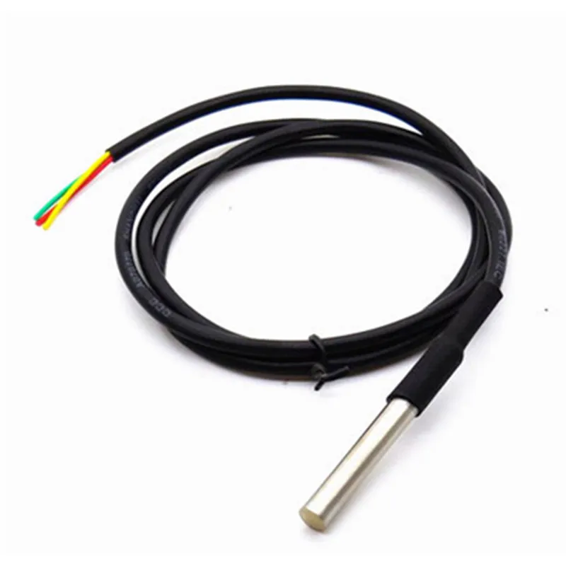 

Stainless steel package waterproof DS18b20 Temperature probe Temperature sensor 18B20 waterproof cable