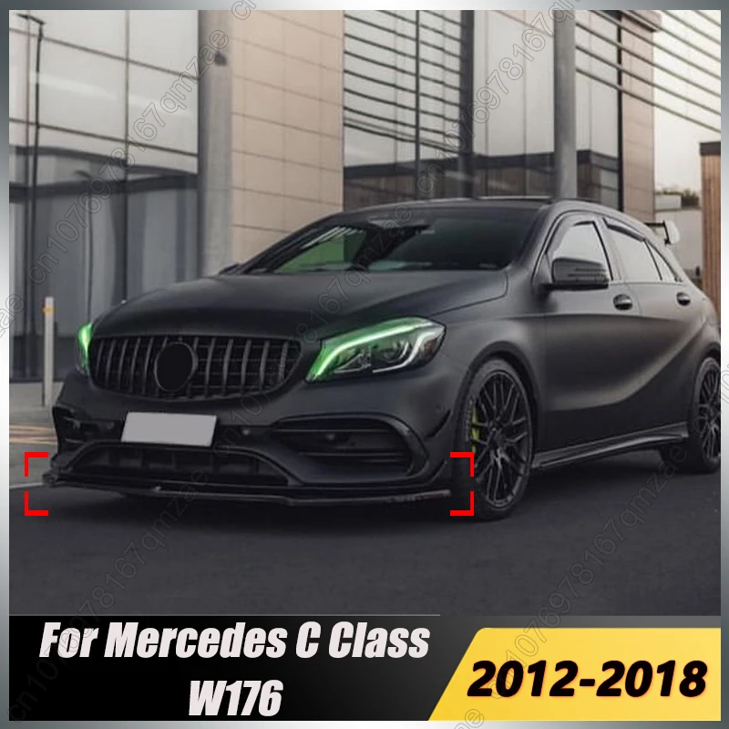 Auto-Außenteile für Mercedes A-Klasse W176 Pre-Facelift-LINIE A180 A200 A250 A45AMG 2012–2018 Frontstoßstange Splitter Lip BodyKit