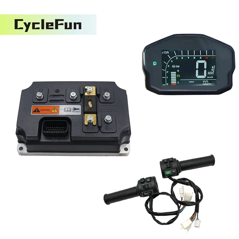 

Votol EM260s EM-260s 72v 600a BLDC Motor Controller with Display & Throttle for PMSM Mid Drive Motor