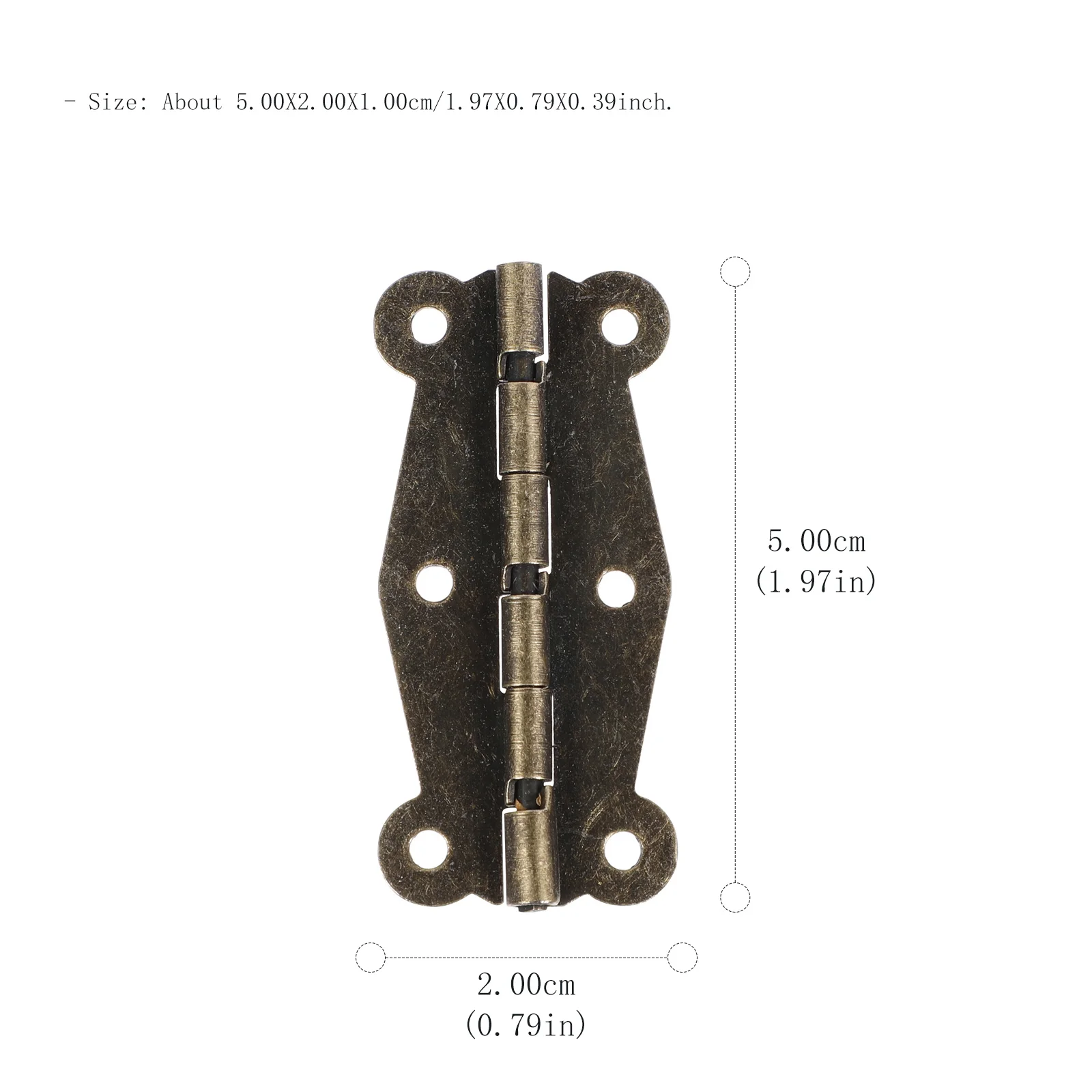 30 قطعة مفصلات فراشة خمر البرونزية الرجعية بعقب المفصلي لخزانة صندوق مجوهرات درج الأثاث ديكور صندوق أدوات خزانة مخفية #2