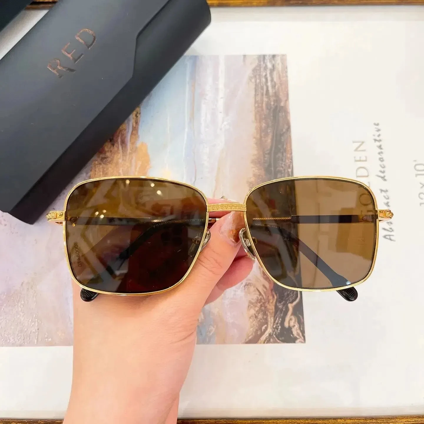 

Authentic FRE FG50141U Luxury Retro Driving Anti-Glare Men Women Sun Glasses Classic Stylish Top Quality Male Couple Eyewear