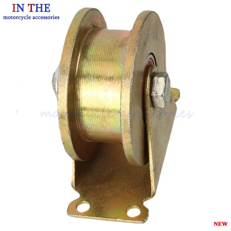 Heavy Duty Rigid Caster with 80mm Diameter Width & 2.5mm UV Groove Wheel&Bracket for Patio Sliding Fence & Factory Gates