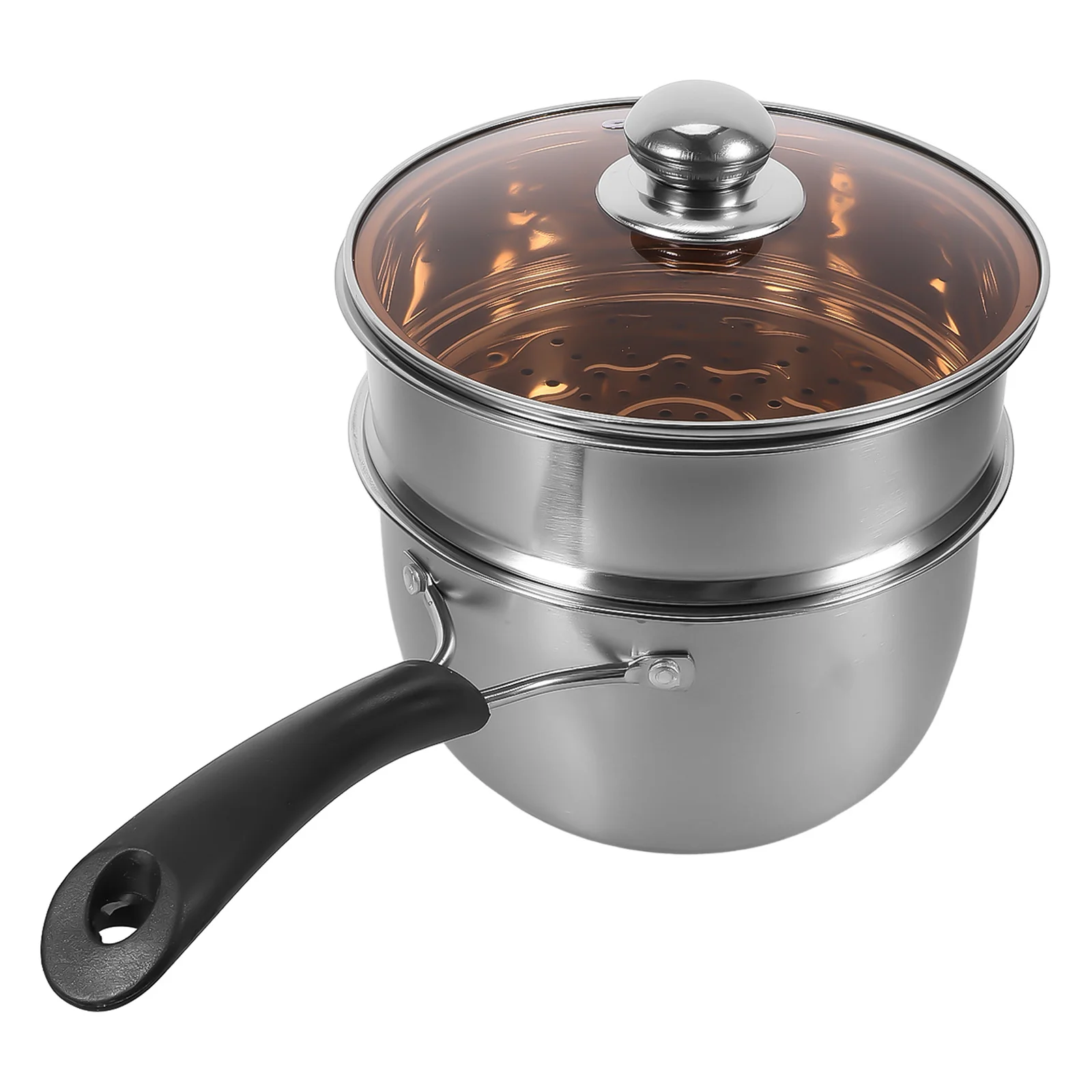 

Набор из 1 предмета: кастрюля-пароварка из нержавеющей стали, кастрюля для молока и супов, с одной ручкой, маленькая, для эффективной готовки на кухне