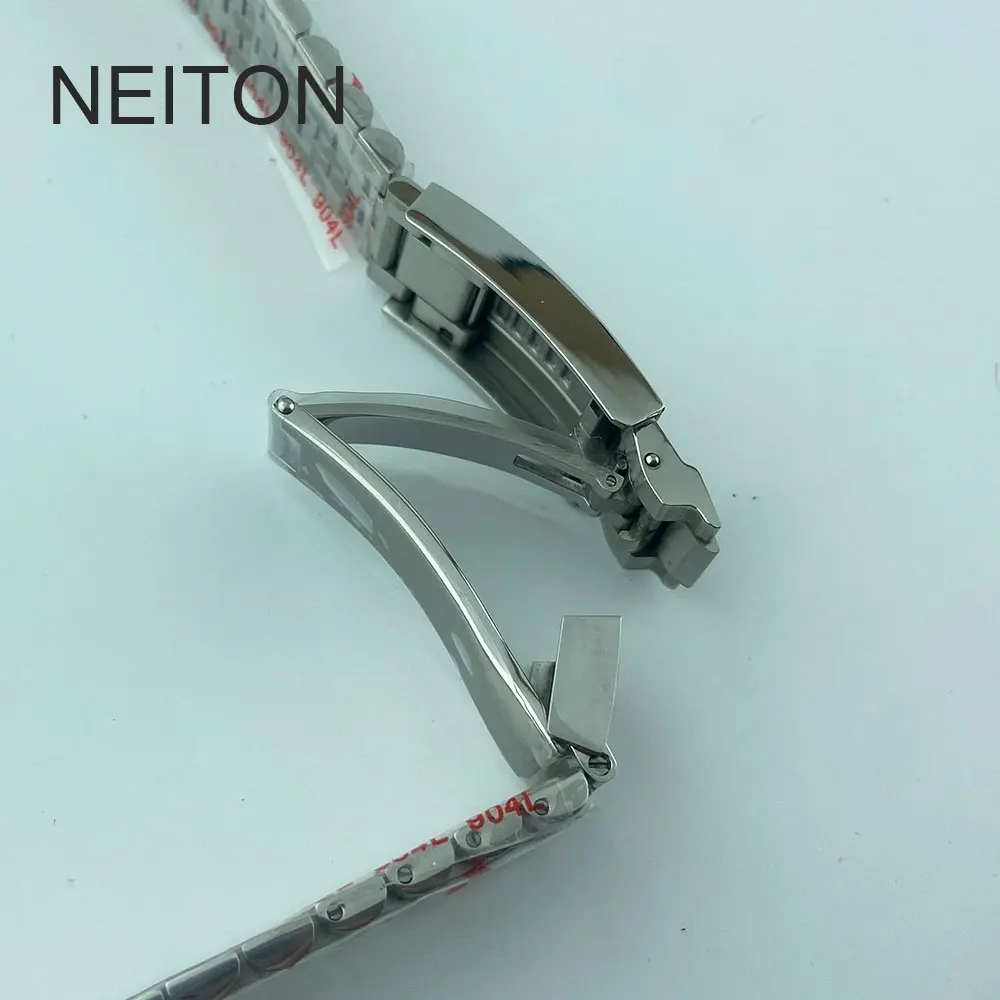 NEITON 20mm silver gold black bracelet slide glide lock clasp 904L stainless steel strap fit watch case watch band