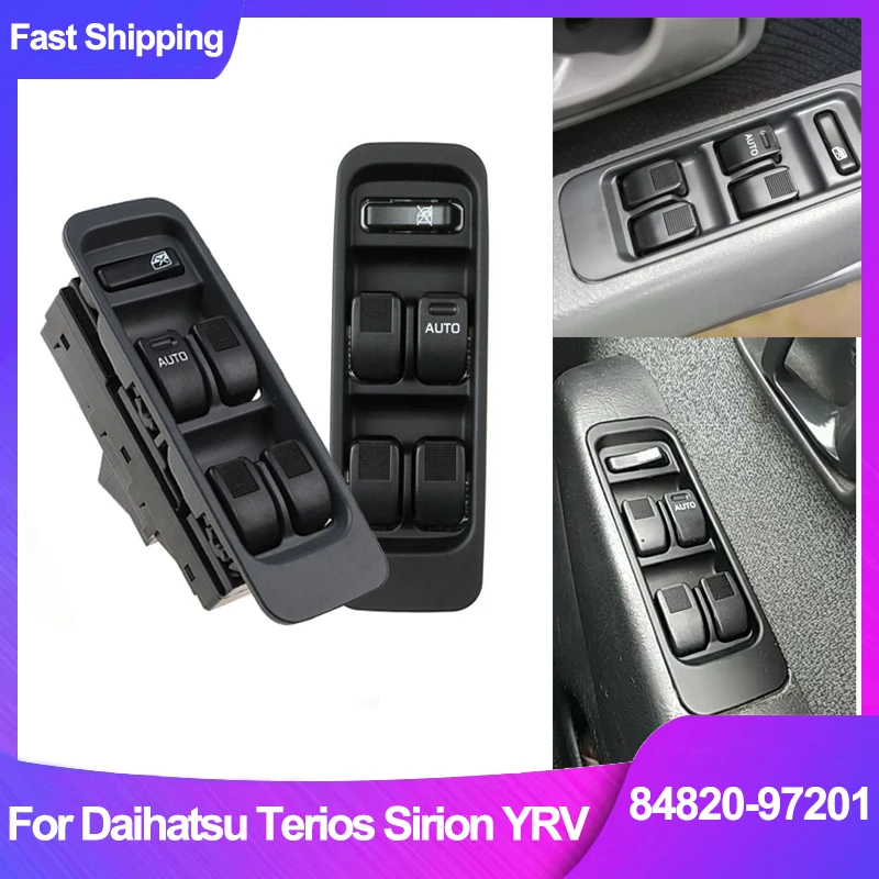 

LHD/RHD Window Control Lifter Switch For Daihatsu Sirion Terios YRV 1998-2001 Electric Power Window Master Switch 84820-97201