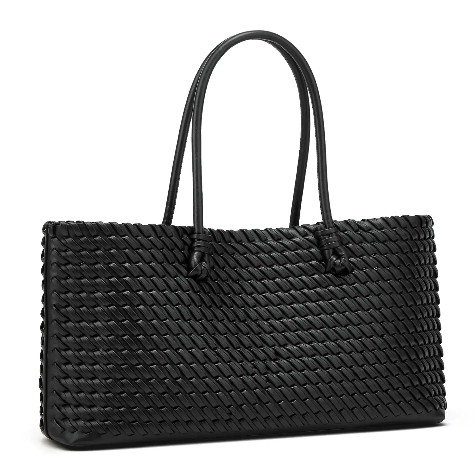 Woven Tote Bag Women Underarm Shoulder Satchel Hobo Bags Purse Top Handle Tote Handbag Large Capacity For Work Shopping Casual