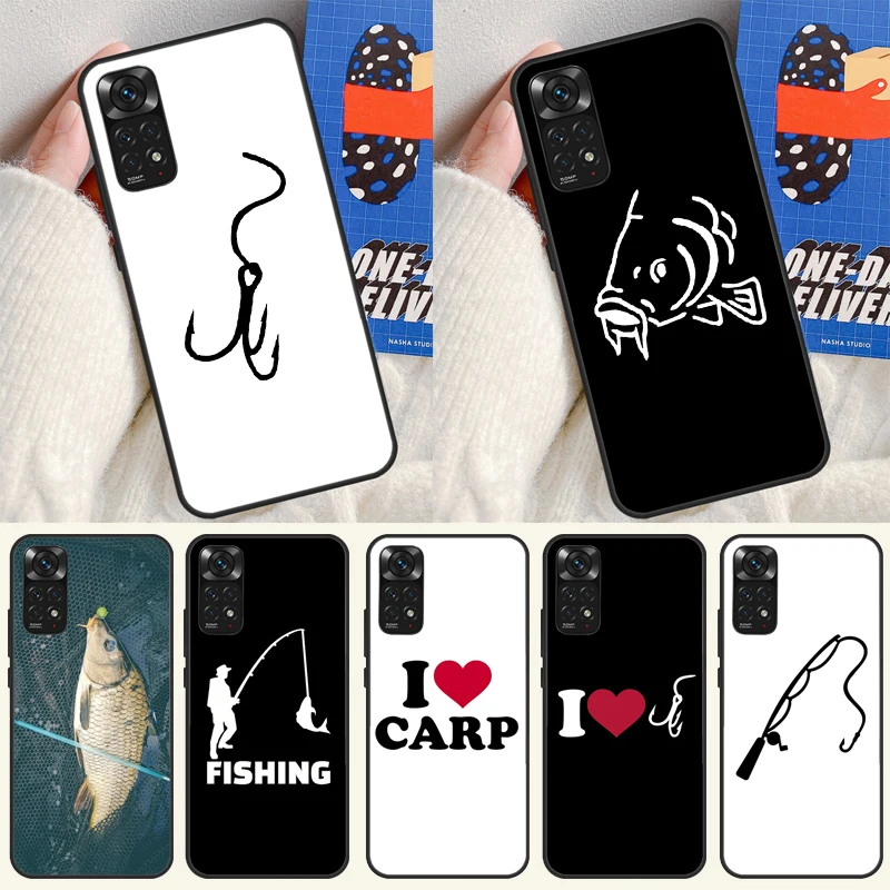

Fish Fishing Carp Case For Xiaomi Redmi Note 14 13 12 9 10 11 Pro 10S 11S 12S Cover For Redmi 13C 10C 12C 14C