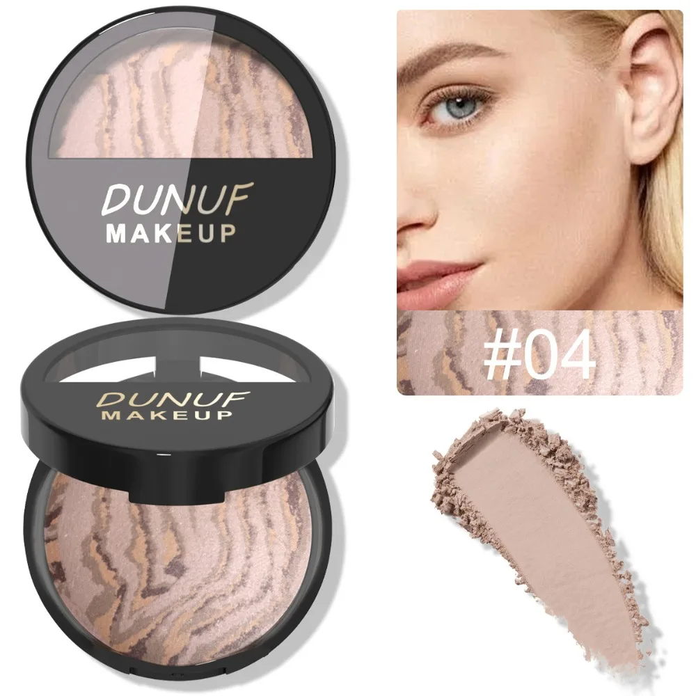 3 Color Baked Contour Palette Face Sculpting Powder Velvet Finish for Chiseled Cheekbones Nose Definition Day To Night Makeup