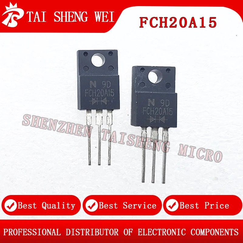 5pcs brand new FCH20A15 FRH20A15 20A/150V TO-220F plastic co-cathode Schottky rectifier diode FRH20A15 pair tube new