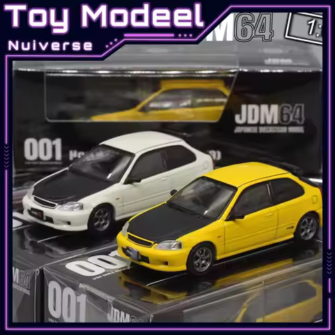 JDM64 Honda Civic Type R JDM EK9 1:64 High Detail High Precision Simulation Diecast Alloy Collectible Car Model Perfect Gift