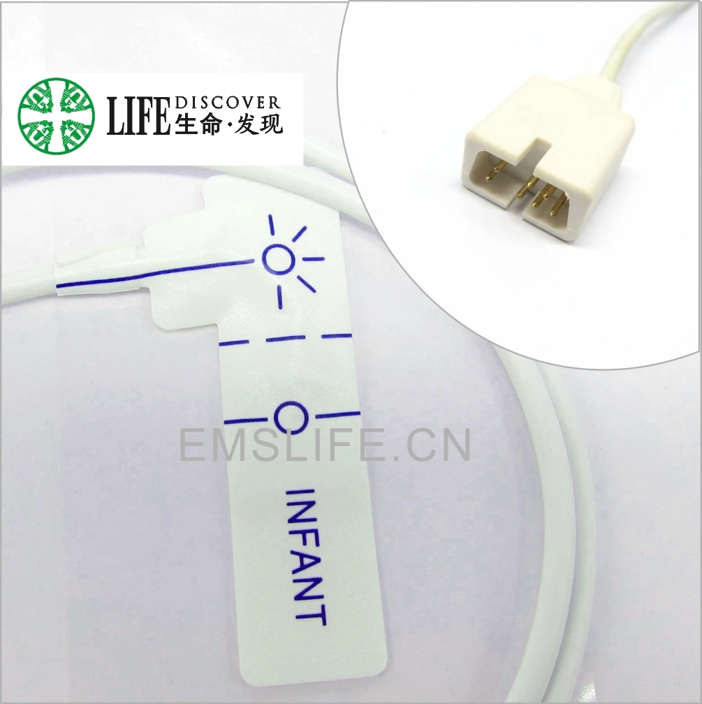 Disposible blood oxygen saturation SPO2 sensor for nelcor-edan-mindry patient monitor Water Poof
