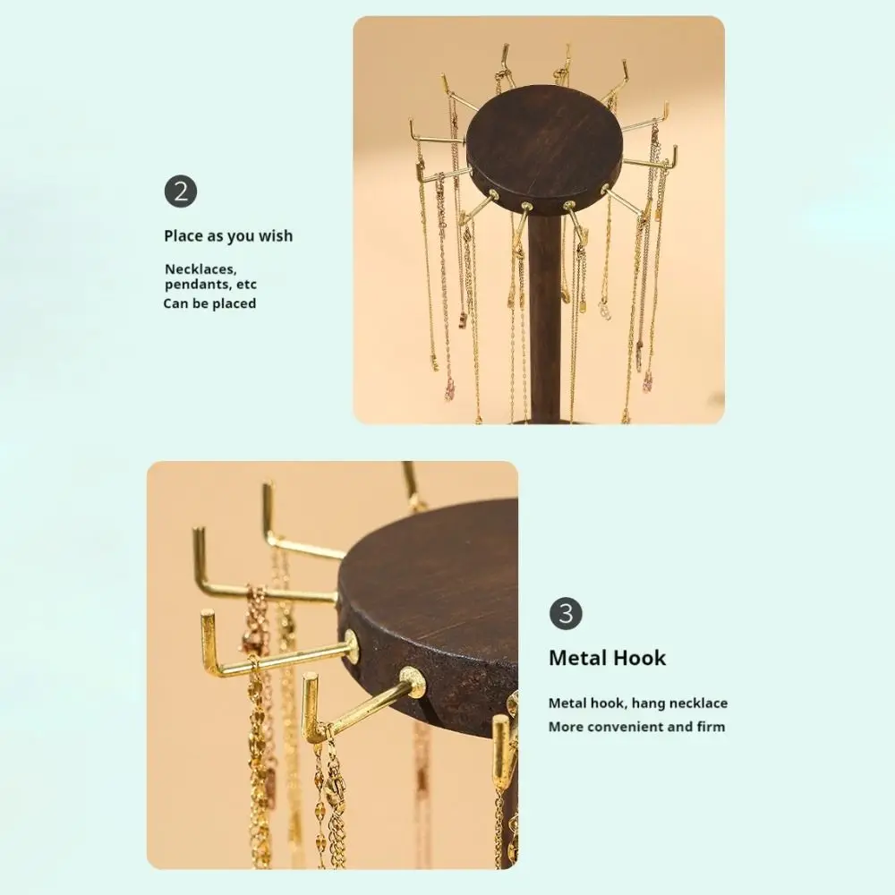 창의적인 솔리드 우드 쥬얼리 디스플레이 스탠드 펜던트 팔찌, 쥬얼리 정리함 귀걸이 목걸이 행어