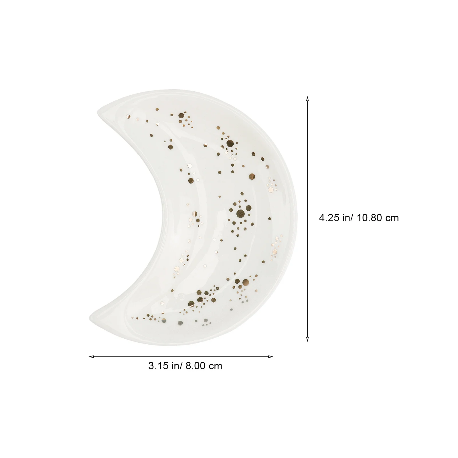 

1 шт. керамический поднос с луной, креативная многофункциональная тарелка для хранения ювелирных изделий, шикарный декоративный керамический поднос для рукоделия, элегантный поднос для ювелирных изделий