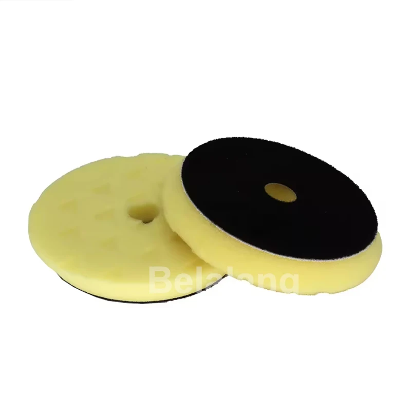 Belalang 6”Hook and Loop Rotary Foam Polishing Pad Medium Yellow