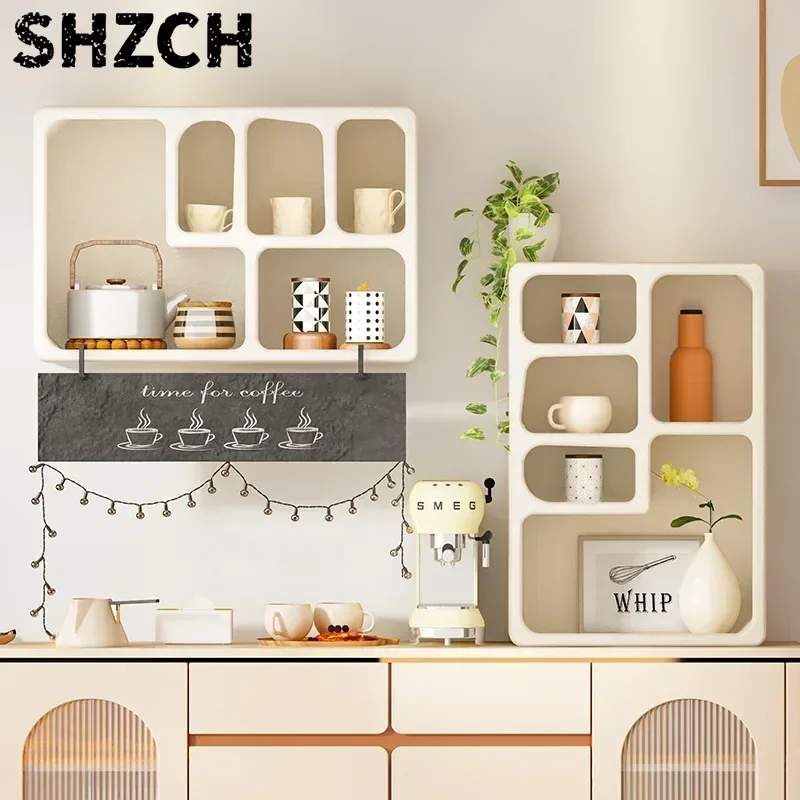 Magazine Bookcase Plant Display Rack Italian-Style Living Room Bookshelf White Organizer Furniture Multi-Function Display Unit