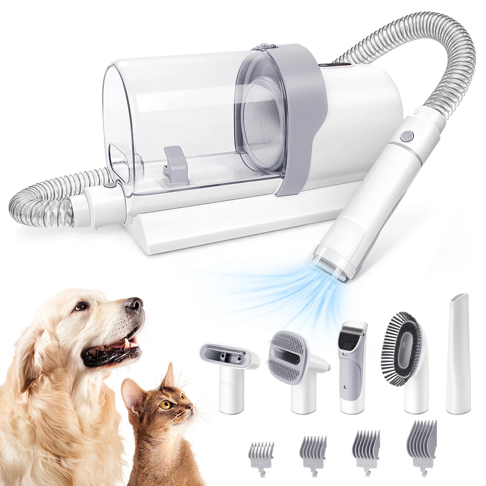 

2023 New Electric Dog Hair Dryer Deshedding Tool Clipper Brushes Kit Pet Grooming Vacuum Cleaner for Cat Dogs