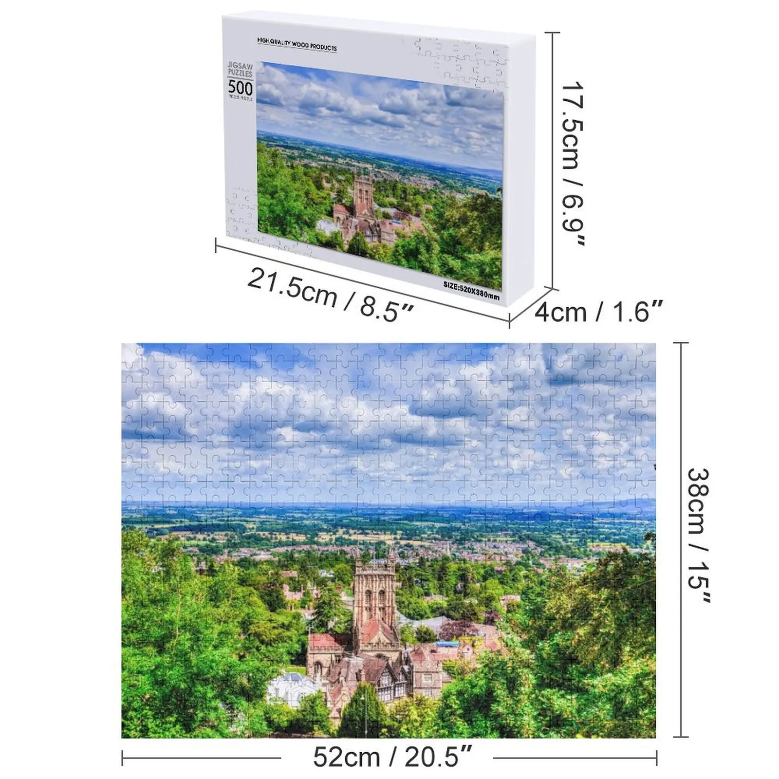Great Malvern Priory in Malvern, Worcestershire, England Jigsaw Puzzle Game Children Wooden Compositions For Children Puzzle