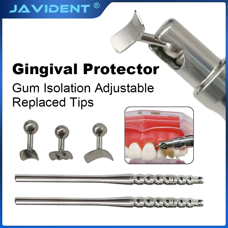 1Set Dental Stainless Steel Retractor and Gingival Protector, High-Temperature-Resistant , Oral Instrument Gingival Retractor