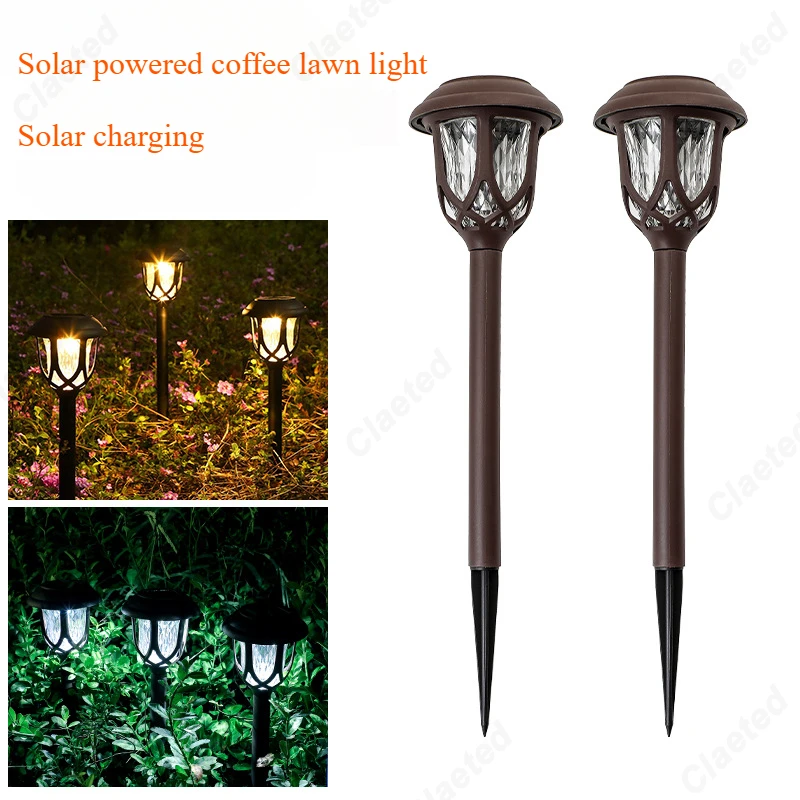 NewLED Solar Ground Mounted Decorative Lights for Outdoor Rainproof Courtyards Villas Gardens Lawns Atmosphere Lighting Fixtures