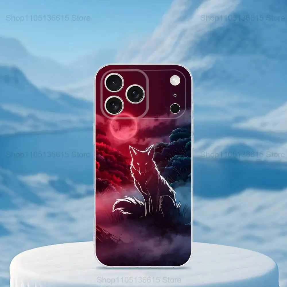 Funda de teléfono Cool Painting Art Fox para iPhone 16,15,14,13,12,11,17 Pro,Max,Plus,X,XS,XR,SE,Mini cubierta suave transparente