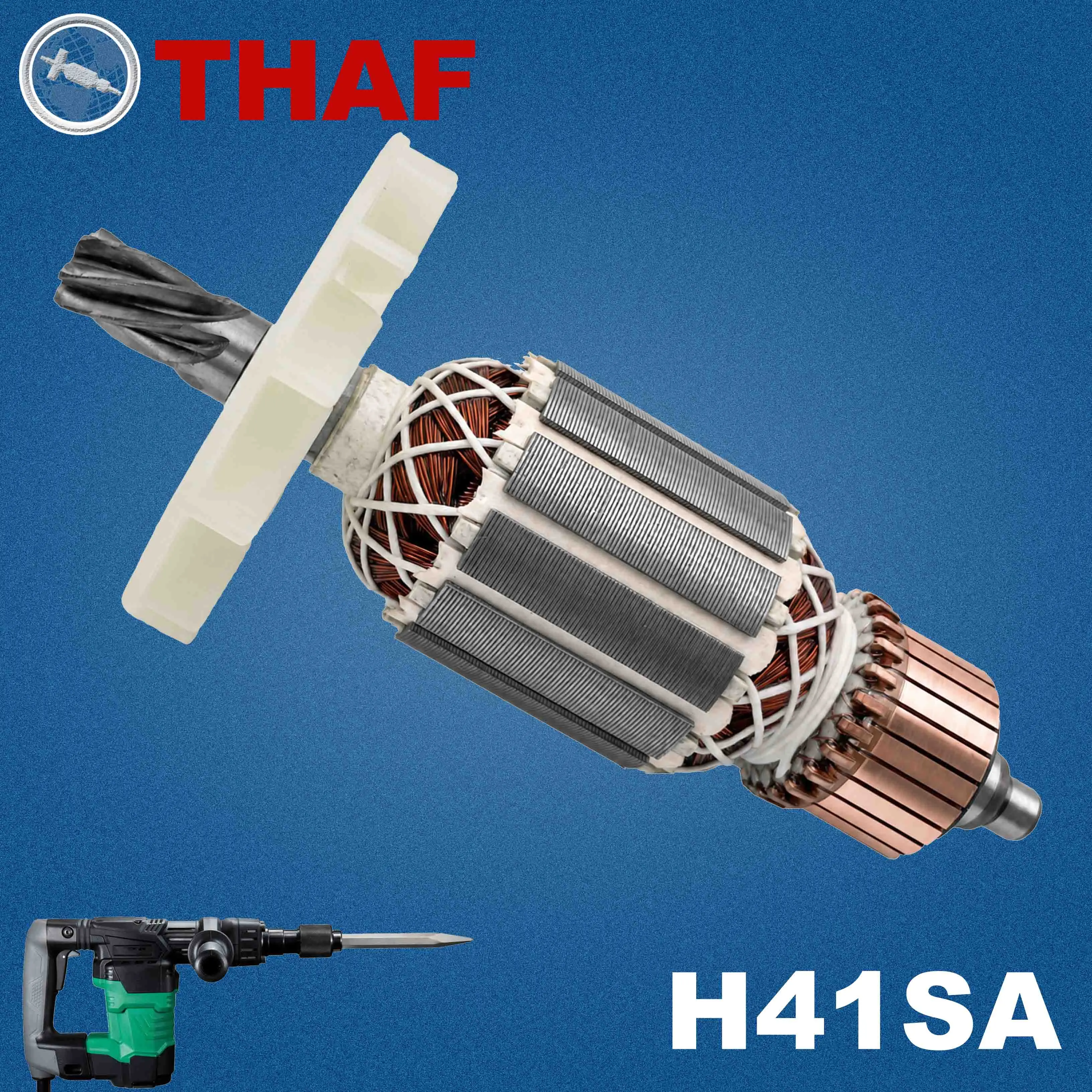 AC220V-240V H41SA Armature Rotor Anchor Motor Replacement Spare Parts For HITACHI Demolition Hammer H 41SA