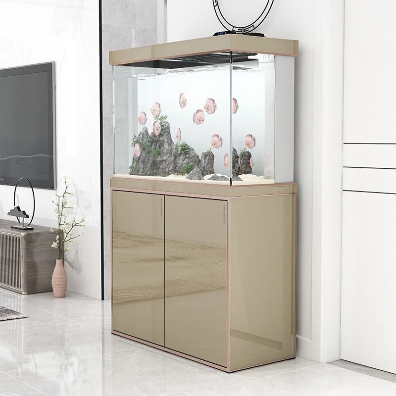 Fish tank bottom filter aquarium living room large household floor glass ecological fish tank medium