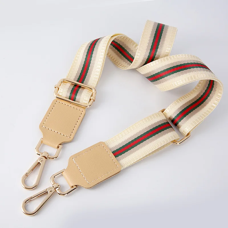 Fashion New Multi-color Women's Bag Replacement Accessories Contrasting Stripes Versatile Bag Shoulder Strap Backpack Strap