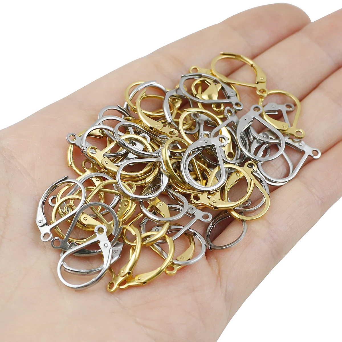 20pcs Golden/Silvery Stainless Steel Leverback Ear Wires French Style Dangle Hooks For DIY Jewelry Making Earring Findings